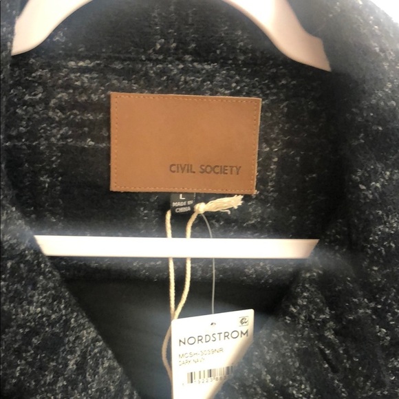 Civil Society Dolph Textured  Men's Black Plaid Jacket - Picture 2 of 5